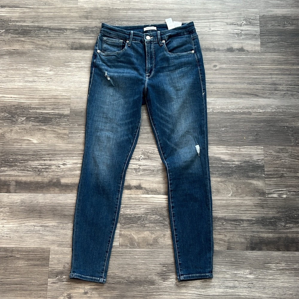 Good American Good Legs distressed high-rise stretchy skinny jeans size 12/31